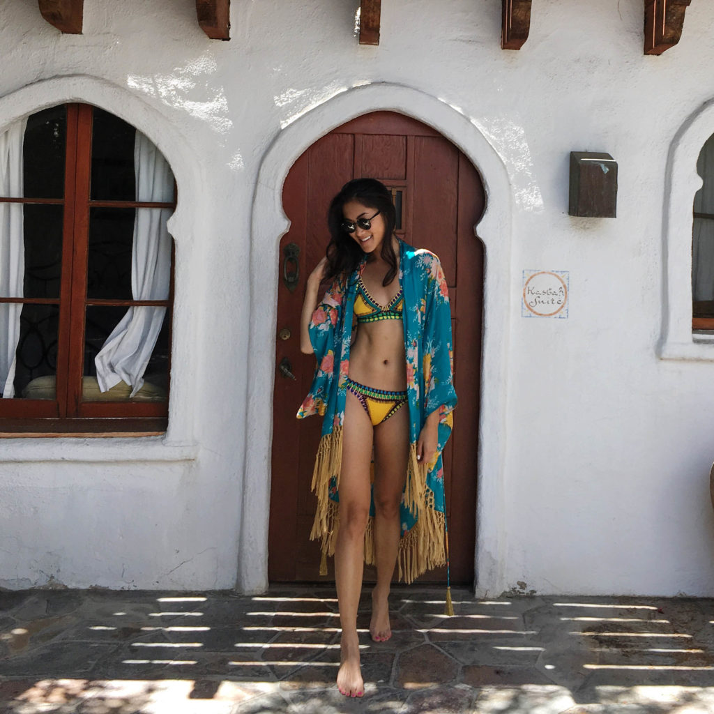  Amy Zhang wearing Spell Designs Kimono, Kiini Bikini
