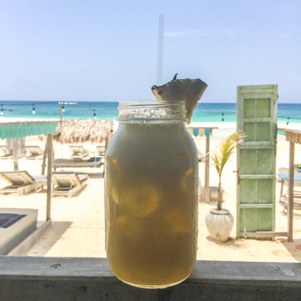 pineapple drink for Tulum Travel Diary