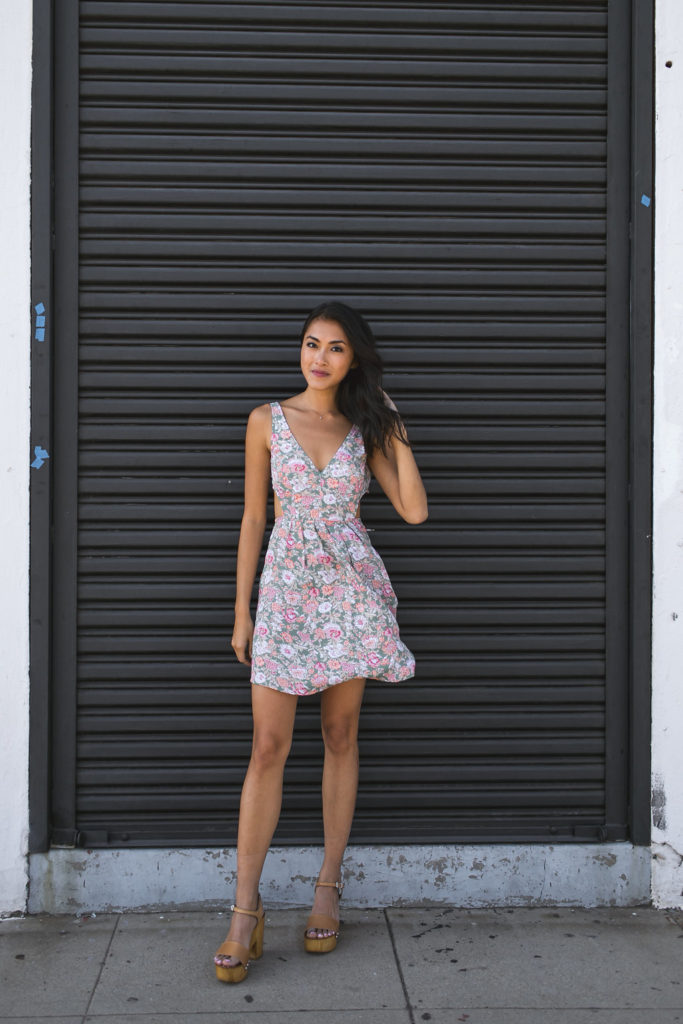 Amy Zhang of the Luxi Look wearing the Reformation Murcia Dress cutout dress one of the best Summer Dresses