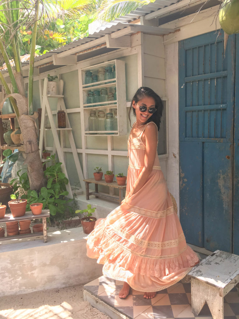 Amy Zhang The Luxi Look wearing Spell Prairie Dress for Tulum Travel Diary