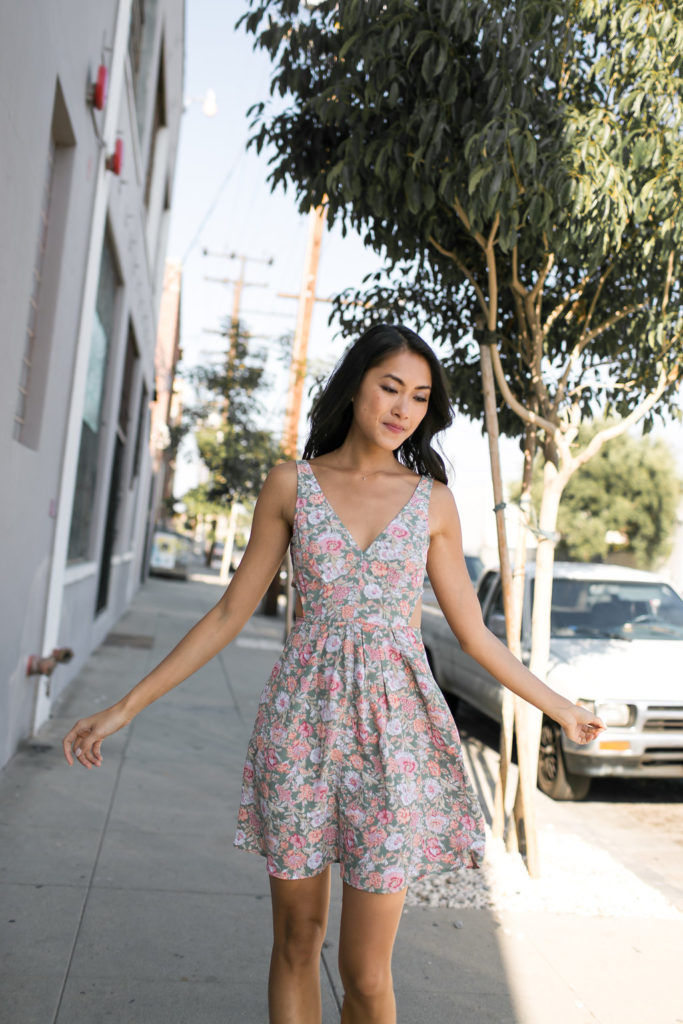 Amy Zhang of the Luxi Look wearing Reformation Murcia Dress 