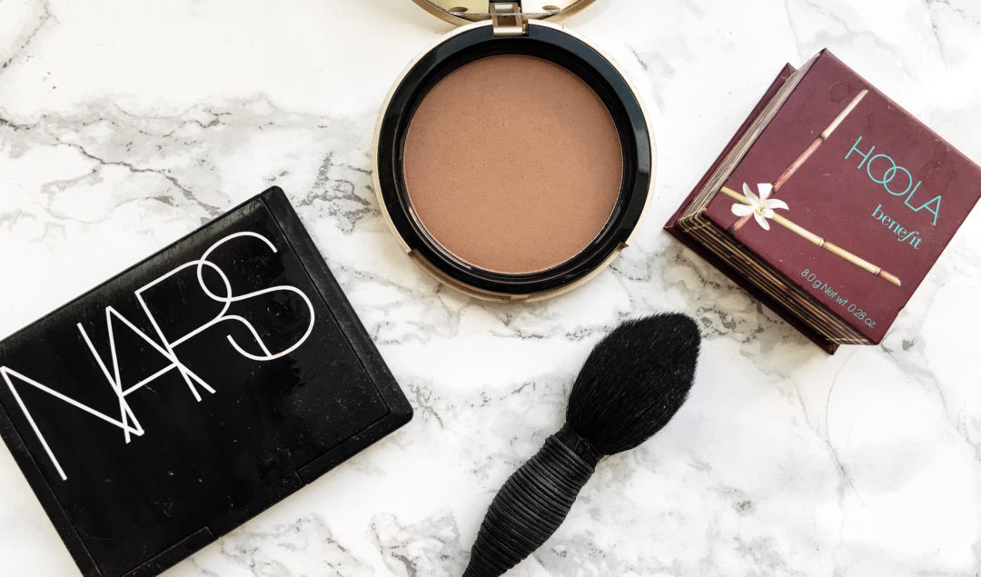 top view of The Best Bronzers for Medium Skin from Nars, Too Face,d and Hoola