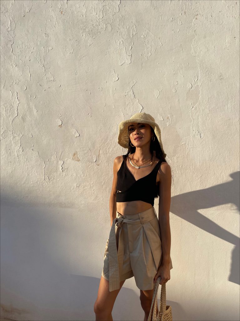 Nonchalant Cropped Top and Shorts in Italy